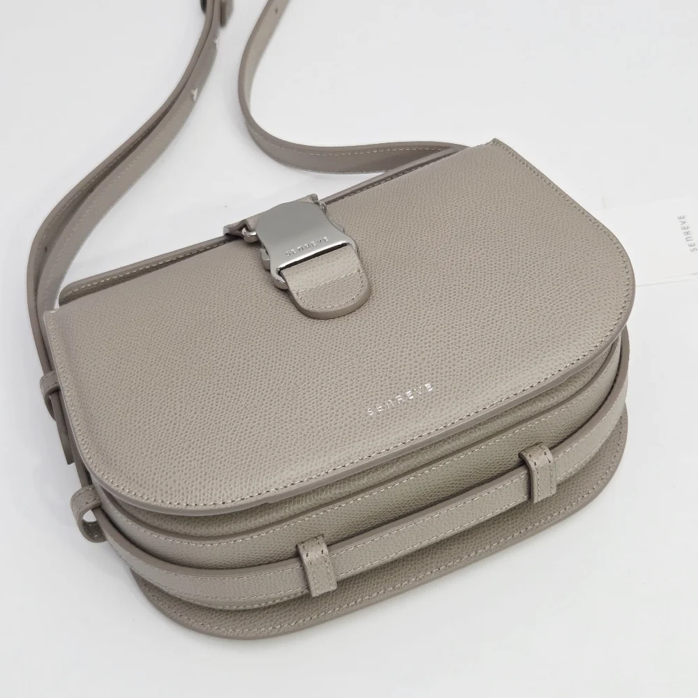 NWT SENREVE CADENCE BAG - PEBBLED / SAND / SILVER
